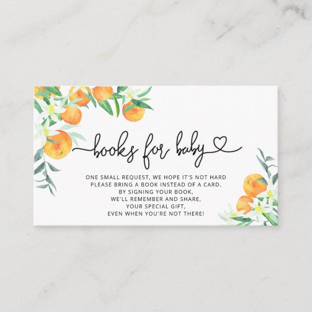 Citrus books for baby ticket  enclosure card (Front)