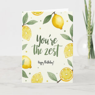 Citrus Botanical Birthday Card
