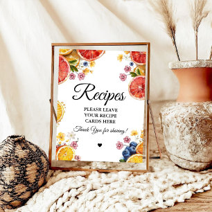 Citrus bridal Leave your Recipes Bridal shower Poster