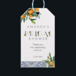 Citrus Bridal Shower Favour oranges tiles Gift Tag<br><div class="desc">Botanical Bridal Shower Favour Tag with oranges and tiles. Find matching items in our shop Collection or contact us for more options.</div>