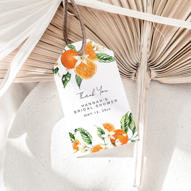 Citrus Bridal Shower Favour Tag (Creator Uploaded)