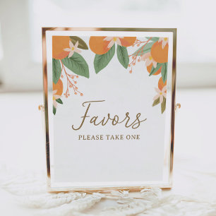 Citrus Bridal Shower Favours Sign