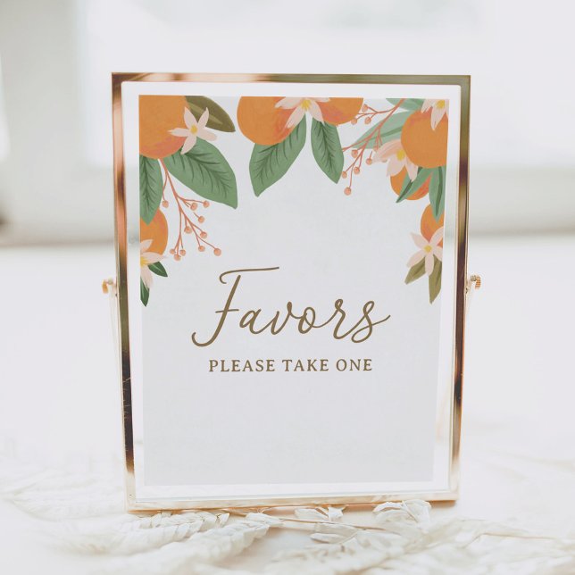 Citrus Bridal Shower Favours Sign (Creator Uploaded)