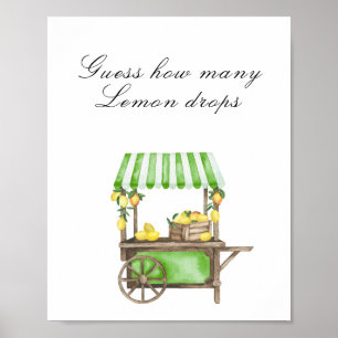 Citrus bridal shower - Guess how many game Poster