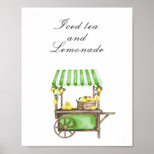 Citrus bridal shower - Iced Tea & Lemonade Poster