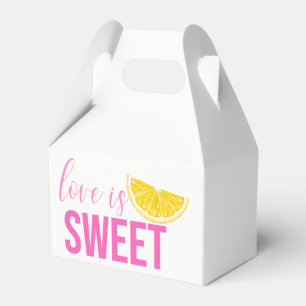 Citrus Bridal Shower Lemon Pink Wedding Summer Favour Box