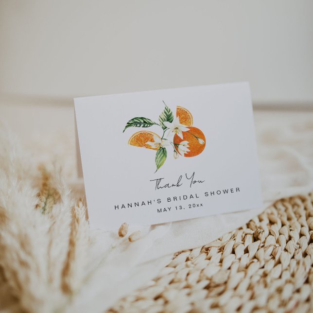 Citrus Bridal Shower Thank You Card (Creator Uploaded)