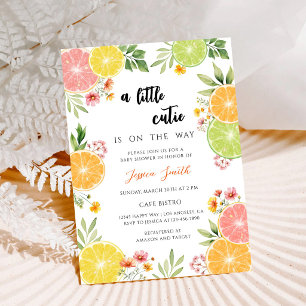 Citrus Bright Gender Neutral Baby Shower Invitation