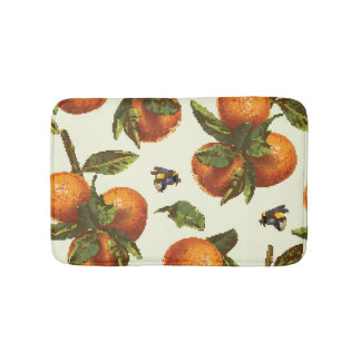 Citrus & Bumblebee: Vintage Seamless Bath Mat