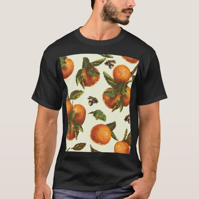 Citrus & Bumblebee: Vintage Seamless T-Shirt (Front)