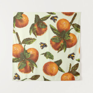 Citrus & Bumblebee: Vintage Seamless Tapestry