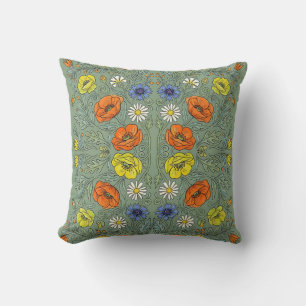 Citrus Burst Floral Pillow