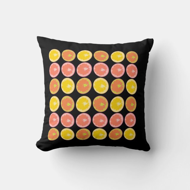 Citrus Candy Lemon Fruit Pattern   Cushion (Front)
