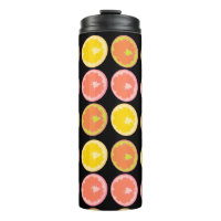 Citrus Candy Lemon Pattern Black   
