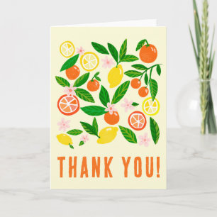 Citrus Celebration Custom Colorful Bold Thank You Card