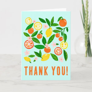 Citrus Celebration Custom Colorful Bold Thank You Card