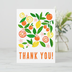 Citrus Celebration Custom Colourful Flat Thank You Card