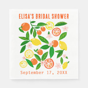 Citrus Celebration Custom Name BRIDAL SHOWER Napkin