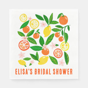 Citrus Celebration Custom Name BRIDAL SHOWER Napkin