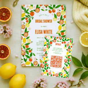 Citrus Celebration CUSTOM Summer BRIDAL SHOWER Enclosure Card