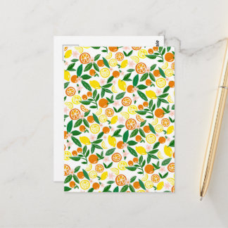 Citrus Celebration Lovely Lemons & Oranges Bold  Postcard