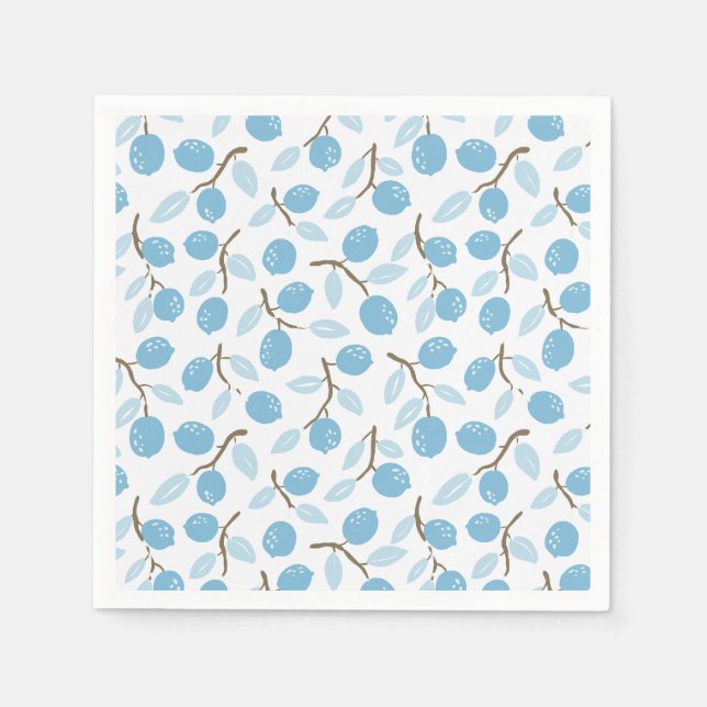 Citrus Charm Blue Napkin (Front)