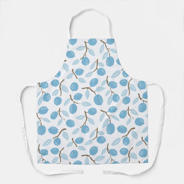 Citrus Chef Blue Brown Apron (Front)