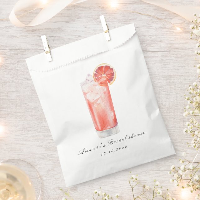 Citrus Cocktail Bridal Shower Favour Bags (Clipped)