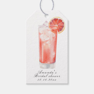 Citrus Cocktail Bridal Shower Gift Tags