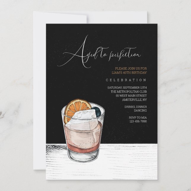 Citrus Cocktail Invitation (Front)
