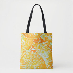 Citrus Cocktail: Sparkling Water Pattern Tote Bag