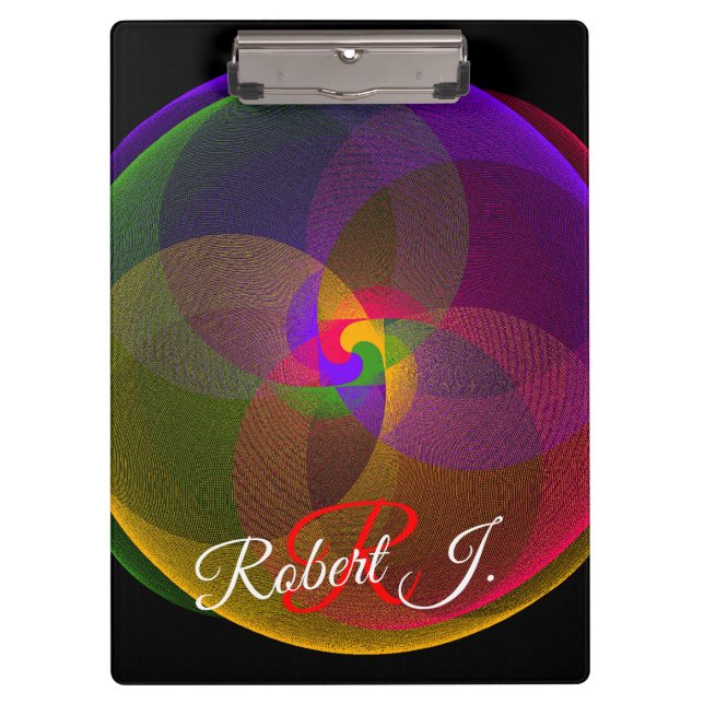 Citrus Color Blend Geometric Clipboard (Front)