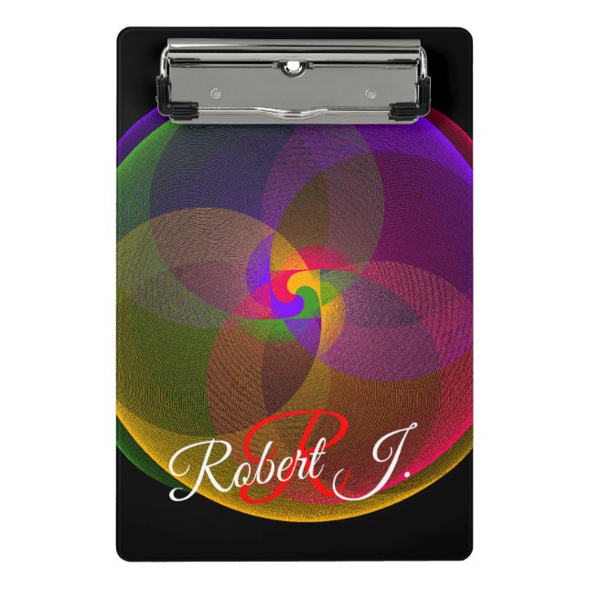 Citrus Color Blend Geometric Mini Clipboard (Front)