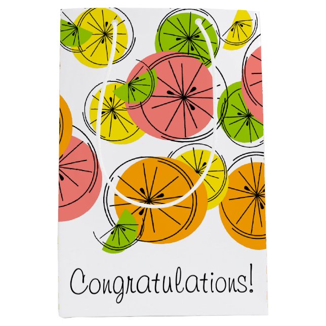Citrus Congratulations! gift bag medium (Front)