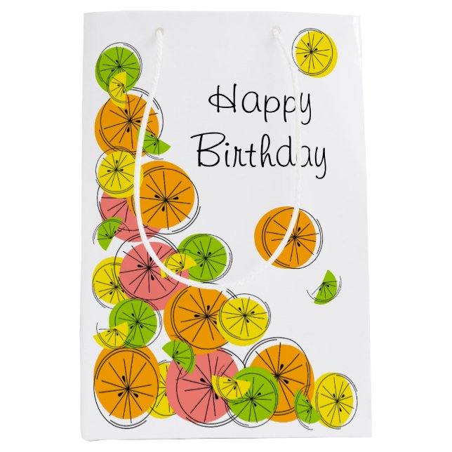 Citrus Corner Happy Birthday gift bag medium (Front)