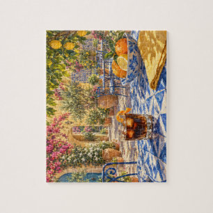 Citrus Courtyard Mediterranean Cafe Jigsaw Puzzle