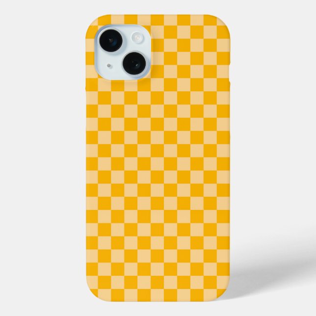 Citrus cream checkered board pattern Case-Mate iPhone case (Back)
