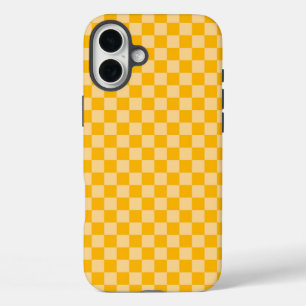 Citrus cream checkered board pattern iPhone 16 plus case