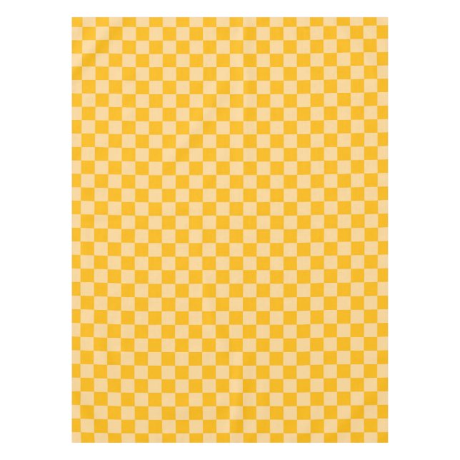 Citrus cream checkered board pattern tablecloth (Front)