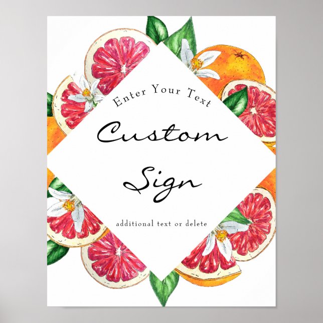  Citrus | Custom Text Sign (Front)