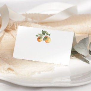 Citrus cutie wedding place card