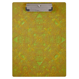 Citrus Damask Mandala Binder Clipboard