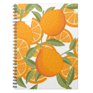 Citrus Delight: Orange Fruit Pattern Notebook