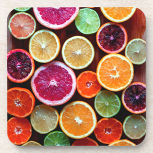 Citrus Dream Lemon Lime Orange Fruit Coaster