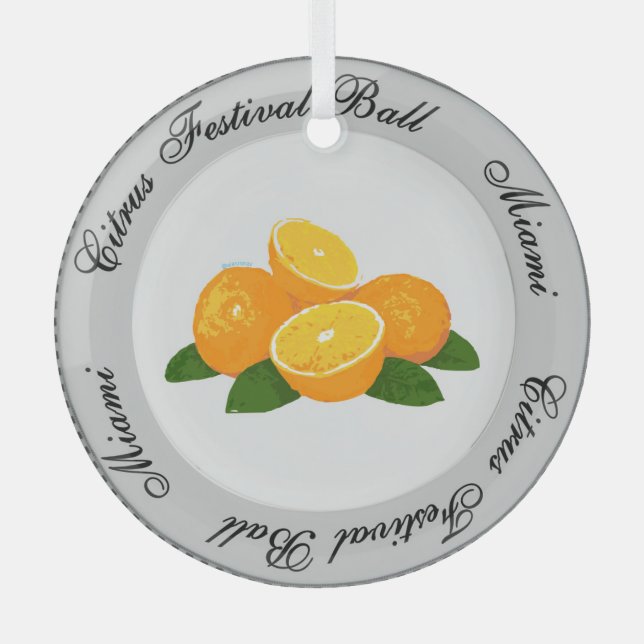 Citrus Festival Plate Ornament (Front)