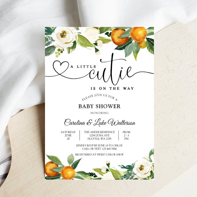 Citrus Floral Baby Shower Invitation (Creator Uploaded)
