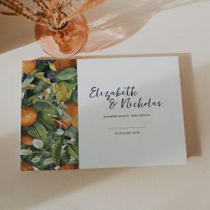 Citrus Floral   Botanical Wedding Guest Book