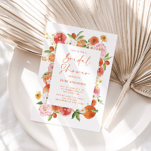 Citrus Floral Bridal Shower Invitation