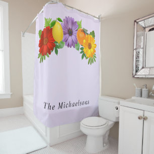 Citrus Floral Garden Shower Curtain