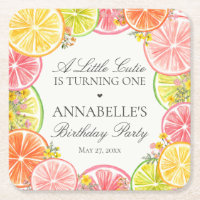 Citrus Floral Little Cutie Birthday Party Table
